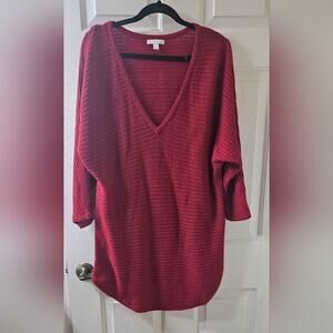 New York & Company XL Cozy Minimalist Knit Oversized  Sweater Cabincore Hygge